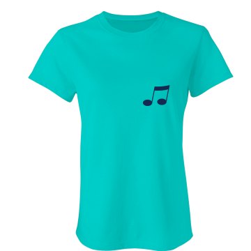 Don't Stop The Music Junior Fit Bella Sheer Longer Length Rib Tee
