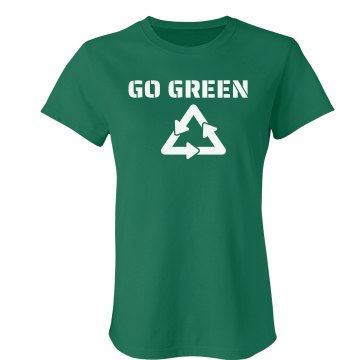 Go Green Junior Fit Bella Crewneck Jersey Tee
