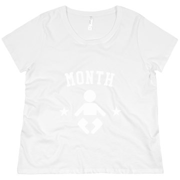 Team Pink Junior Fit Bella Sheer Longer Length Rib Tee