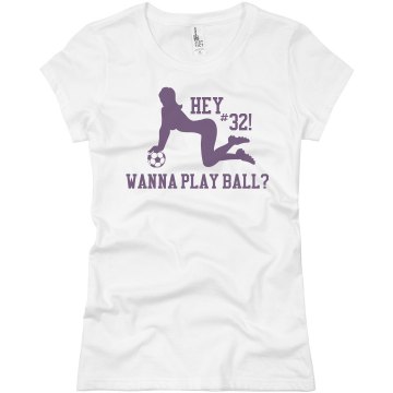 Wanna Play Some Ball? Junior Fit Basic Bella Favorite Tee