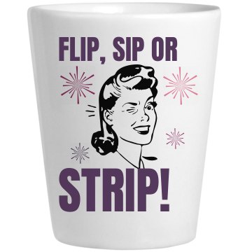 Flip Sip Strip Shot Ceramic Shotglass