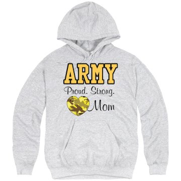 Army Strong Mom Hoodie Unisex Hanes Ultimate Cotton Heavyweight Hoodie