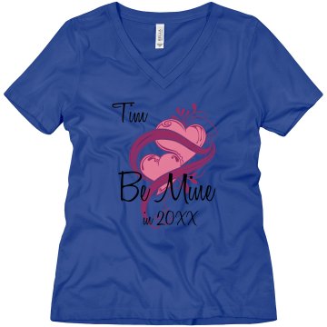 Be Mine In 2013 Misses Relaxed Fit Anvil V-Neck Tee