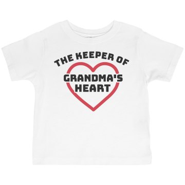 Grandma's Heart Toddler Gildan Ultra Cotton Crew Neck Tee