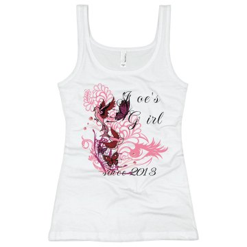 Butterfly Love Junior Fit Bella Longer Length 1x1 Rib Tank Top