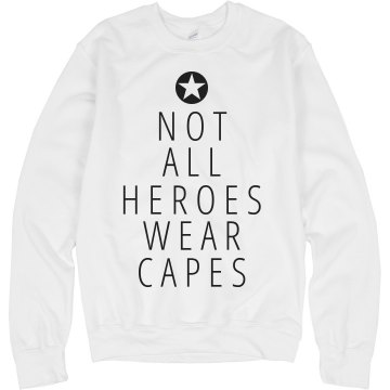 Not All Heroes Wear Capes Junior Fit Bella 1x1 Rib V-Neck Tee
