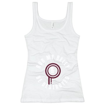 Be Destroyed! Junior Fit Bella Sheer Longer Length Rib Tank Top