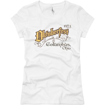 Oktoberfest Flourish Junior Fit Basic Bella Favorite Tee