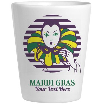Mardi Gras Mask Shot Ceramic Shotglass