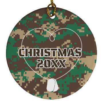 Army Ornament Plastic Ball Ornament