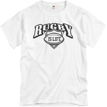 Rugby Is Life Unisex Basic Gildan Heavy Cotton Crew Neck Tee