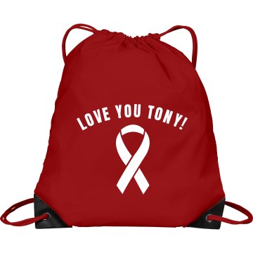 AIDS HIV Find a Cure Port & Company Drawstring Cinch Bag