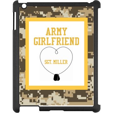 Army Girlfriend iPad Black iPad Snap-on Case