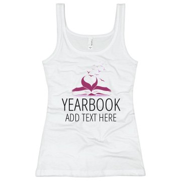 Yearbook Flying Pages Junior Fit Bella Sheer Longer Length Rib Tank Top