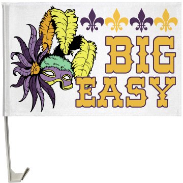 Big Easy Car Flag One-Sided Driver Side Car Flag