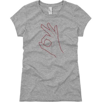 Couples Hand T-Shirt Junior Fit Basic Bella Favorite Tee