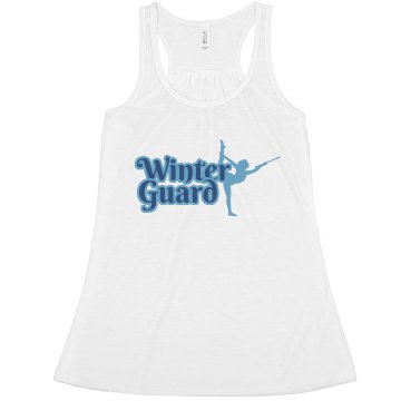 Winter Guard Blue Tee Misses Relaxed Fit Anvil Scoop Neck Tee