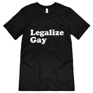 Legalize Gay B&W Unisex Canvas Jersey Tee
