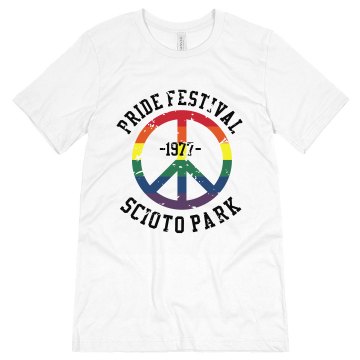 Vintage Pride Festival Unisex Canvas Jersey Tee