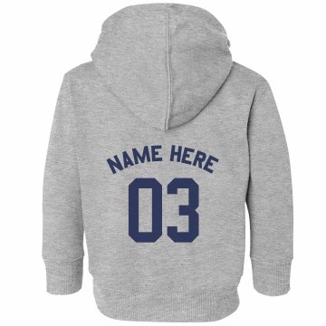 Name & Age Hoodie Toddler Rabbit Skins Hooded Full-Zip Sweatshirt