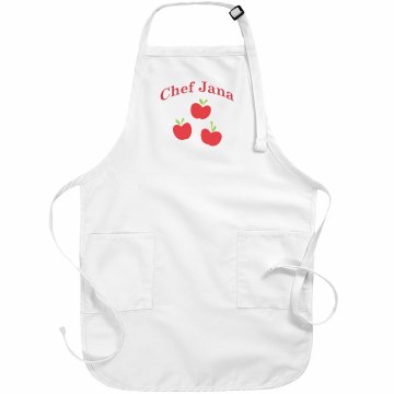 Custom Chef Apple Apron Basic White Apron