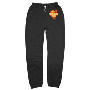 Funny Thanksgiving Pants Unisex Gildan Ultra Blend Open Bottom Pocketed Sweatpants