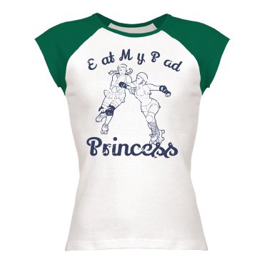 Derby Princess w/ Back Junior Fit Bella 1x1 Rib Ringer Tee