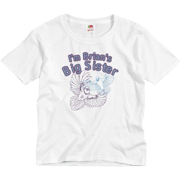 I'm Brian's Big Sister Youth Basic Gildan Ultra Cotton Crew Neck Tee