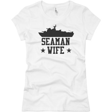 Coast Guard Wife Junior Fit Bella Sheer Longer Length Rib Tee