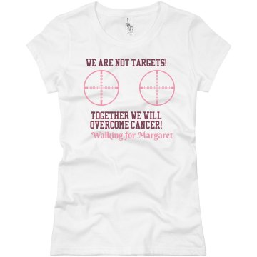 Not A Cancer Target Junior Fit Basic Bella Favorite Tee