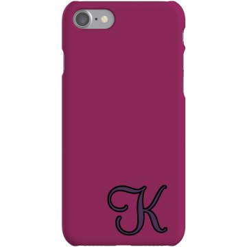 Custom K Monogrammed Case Plastic iPhone 5 Case Black