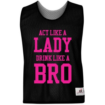 Drink Like A Bro Badger Sport Lacrosse Reversible Practice Pinnie