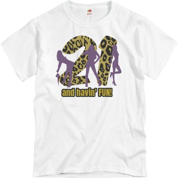 21st Birthday Fun Unisex Basic Gildan Heavy Cotton Crew Neck Tee