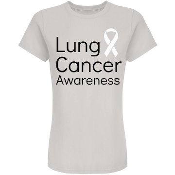Lung Cancer Awareness Junior Fit American Apparel Fine Jersey Tee