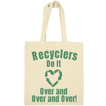 Recyclers Like to Do It Liberty Bags Canvas Tote