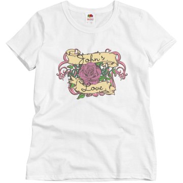 Love Rose Misses Relaxed Fit Basic Gildan Ultra Cotton Tee