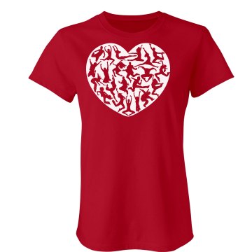 Dance-A-Lot Bear Junior Fit Bella Crewneck Jersey Tee