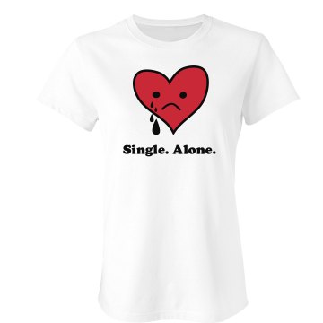 Single And Alone Junior Fit Bella Sheer Longer Length Rib Tee