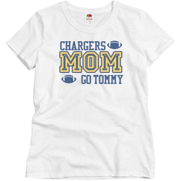 Football Mom Tee Junior Fit Brightline 3/4 Sleeve Jersey Tee