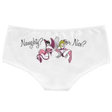Naughty or Nice Hot Short Bella White Basic Hotshort