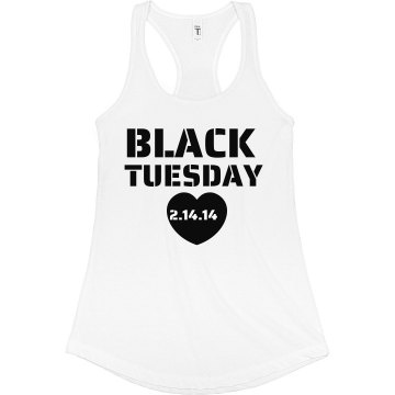 Black Tuesday Junior Fit Bella Sheer Longer Length Rib Racerback Tank Top