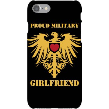 Proud Marine Girlfriend Plastic iPhone 5 Case Black