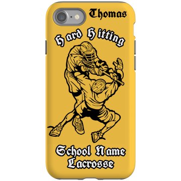 Lacrosse Colors iPhone Rubber iPhone 4 & 4S Case Black