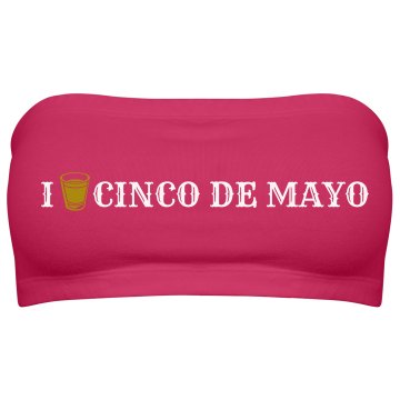 I Love Cinco de Mayo Junior Fit Bella Sheer Longer Length Rib Tee