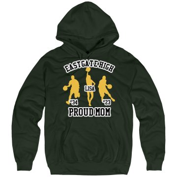 Proud Basketball Mom Unisex Hanes Ultimate Cotton Heavyweight Hoodie