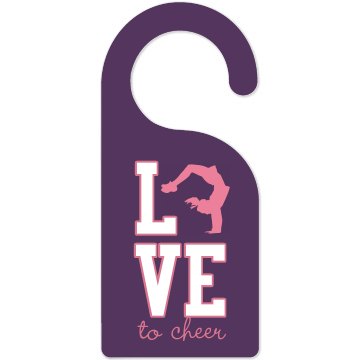 Cheer Door Hanger w/Back Door Knob Hanger