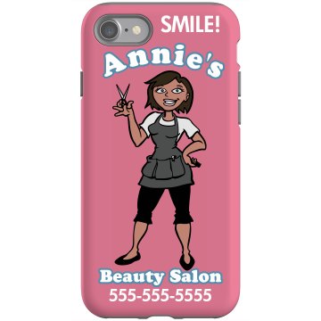 Beauty Salon iPhone Rubber iPhone 4 & 4S Case Black