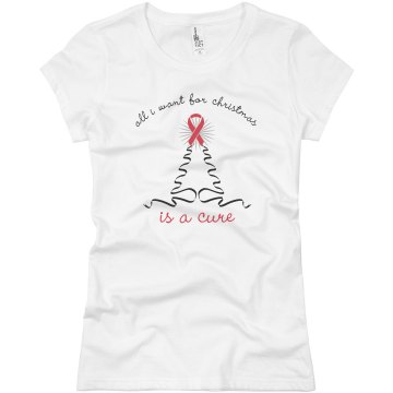 All I Want For Christmas Junior Fit Basic Bella Favorite Tee