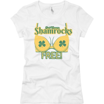 Set Them Shamrocks Free Junior Fit Basic Bella Favorite Tee