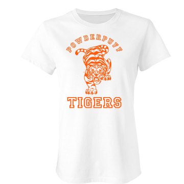 Powderpuff Tigers Junior Fit Bella Sheer Longer Length Rib Tee
